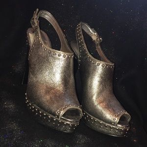 BCBGeneration silver studded heels